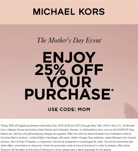 michael kors gutscheincode|michael kors first order promo code.